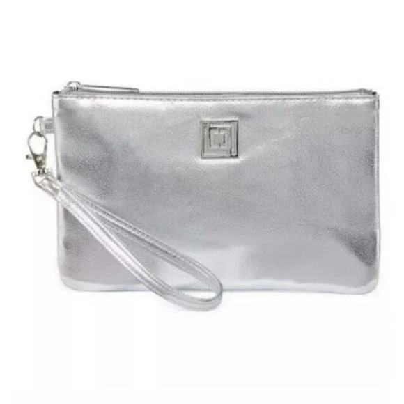Liz Claiborne Phone Charging Wallet w/RFID Protection, Women's Size OS - Silver - Picture 1 of 16
